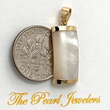 Load image into Gallery viewer, 14k Gold Curve White MOP Pendant