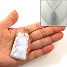 Load image into Gallery viewer, 14k Solid Yellow Gold Double-Sided Exquisite Carving Bamboo Jade Pendant Necklace