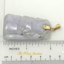 Load image into Gallery viewer, 14k Solid Yellow Gold Double-Sided Exquisite Carving Bamboo Jade Pendant Necklace