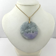 Load image into Gallery viewer, 14k Solid Yellow Gold Double-Sided Exquisite Carving Carp &amp; Lotus Jade Pendant Necklace
