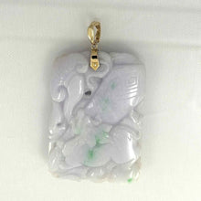 Load image into Gallery viewer, 14k Solid Yellow Gold Double-Sided Exquisite Carving Jadeite Pendant Necklace