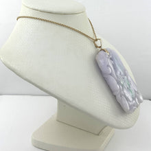 Load image into Gallery viewer, 14k Solid Yellow Gold Double-Sided Exquisite Carving Jadeite Pendant Necklace