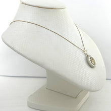 Load image into Gallery viewer, 14k Solid Gold Dragon Mother of Pearl Donut Pendant