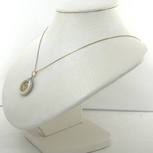 Load image into Gallery viewer, 14k Solid Gold Dragon Mother of Pearl Donut Pendant