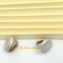 Load image into Gallery viewer, 14k Gold-Filled White Coin Pearl Clip-On Earrings