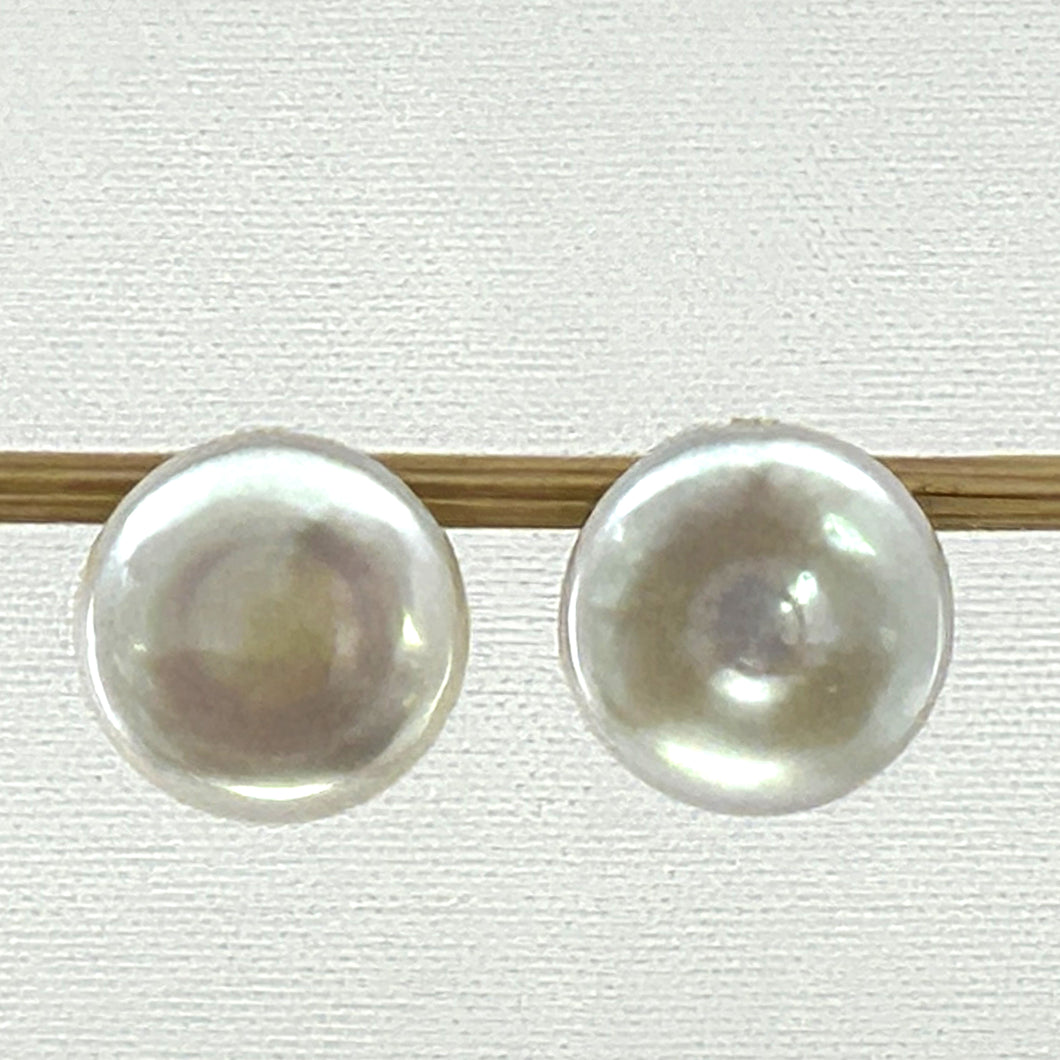 14k Gold-Filled White Coin Pearl Clip-On Earrings