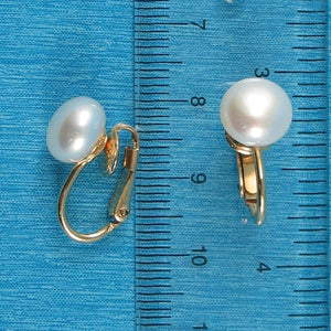 14k Gold-Filled White Pearl Clip-On Earrings (Non-Pierced)
