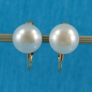 14k Gold-Filled White Pearl Clip-On Earrings (Non-Pierced)