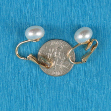 Load image into Gallery viewer, 14k Gold-Filled White Pearl Clip-On Earrings (Non-Pierced)