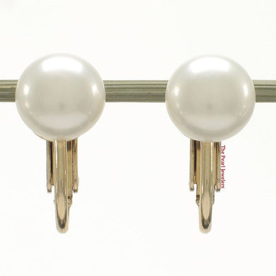14k Gold-Filled White Pearl Clip-On Earrings (Non-Pierced)