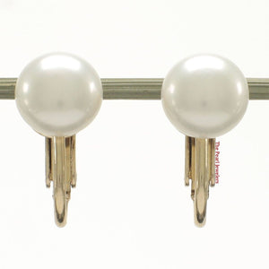 14k Gold-Filled White Pearl Clip-On Earrings (Non-Pierced)