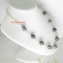 Load image into Gallery viewer, 14k Gold-Filled Nine Black Tahitian Pearl Handcrafted Necklace