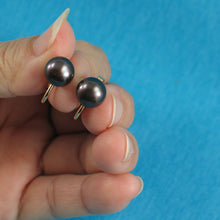 Load image into Gallery viewer, 14k Gold Filled Clip-On Black Pearl Earrings (Non-Pierced)