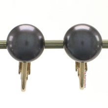 Load image into Gallery viewer, 14k Gold Filled Clip-On Black Pearl Earrings (Non-Pierced)