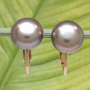 14K Gold Filled Clip-On Black Pearl Earrings (Non-Pierced)