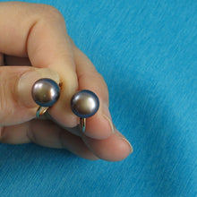 Load image into Gallery viewer, 14K Gold Filled Clip-On Black Pearl Earrings (Non-Pierced)