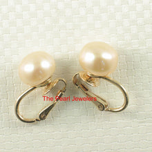 Load image into Gallery viewer, 14K Gold Filled Clip-On Peach Pink Pearl Earrings (Non-Pierced)