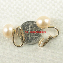 Load image into Gallery viewer, 14K Gold Filled Clip-On Peach Pink Pearl Earrings (Non-Pierced)