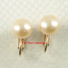 Load image into Gallery viewer, 14K Gold Filled Clip-On Peach Pink Pearl Earrings (Non-Pierced)
