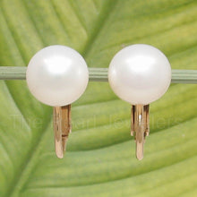 Load image into Gallery viewer, 14k Gold Filled Clip-On White Pearl Earrings (Non-Pierced)