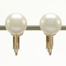 Load image into Gallery viewer, 14k Gold Filled Clip-On White Pearl Earrings (Non-Pierced)
