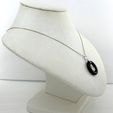 Load image into Gallery viewer, 14k Gold Good Luck Black Onyx Donut Pendant
