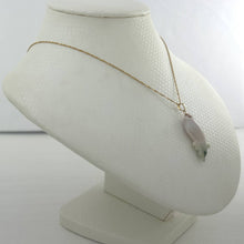 Load image into Gallery viewer, 14k Solid Yellow Gold Hand-Carved Good Fortune Carp Celadon Two-Tone Jadeite Pendant