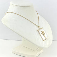 Load image into Gallery viewer, 14k Gold Hawaiian Bird of Paradise Mother of Pearl Pendant Necklace