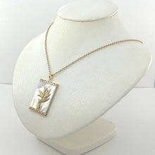 Load image into Gallery viewer, 14k Gold Hawaiian Bird of Paradise Mother of Pearl Pendant Necklace