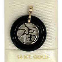 Load image into Gallery viewer, 14k Gold Joy Black Onyx Donut Pendant