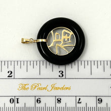 Load image into Gallery viewer, 14k Gold Joy Black Onyx Donut Pendant