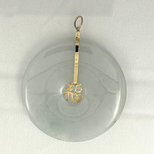 Load image into Gallery viewer, 14k Yellow Gold “Blessing” Disc Jadeite Pendant