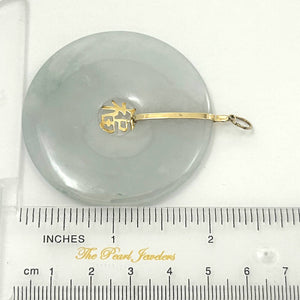 14k Yellow Gold “Blessing” Disc Jadeite Pendant