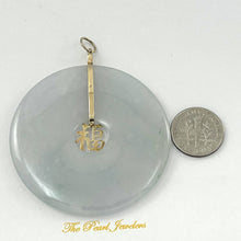 Load image into Gallery viewer, 14k Yellow Gold “Blessing” Disc Jadeite Pendant