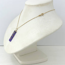 Load image into Gallery viewer, 14k Yellow Gold Lavender Jade Love, Joy &amp; Longevity Pendant