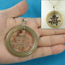 Load image into Gallery viewer, 14k Gold Vintage Longevity Jadeite Donut Pendant