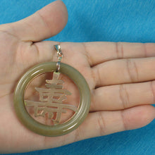 Load image into Gallery viewer, 14k Gold Vintage Longevity Jadeite Donut Pendant