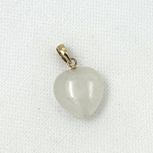 Load image into Gallery viewer, 14k Gold White Jade Heart Pendant