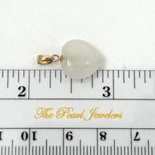 Load image into Gallery viewer, 14k Gold White Jade Heart Pendant