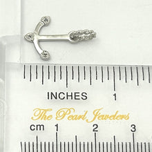 Load image into Gallery viewer, 14k Solid White Gold Anchor Diamond Pendant Necklace