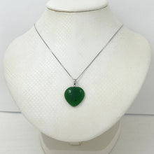 Load image into Gallery viewer, 14k-Solid-White-Gold-Cabochon-Love-Heart-Green-Jade-Pendant-2100318