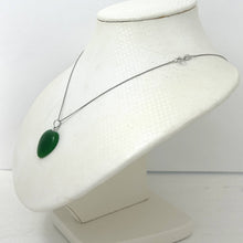 Load image into Gallery viewer, 14k-Solid-White-Gold-Cabochon-Love-Heart-Green-Jade-Pendant-2100318