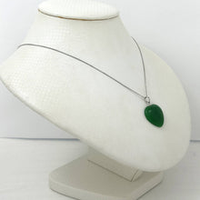 Load image into Gallery viewer, 14k-Solid-White-Gold-Cabochon-Love-Heart-Green-Jade-Pendant-2100318