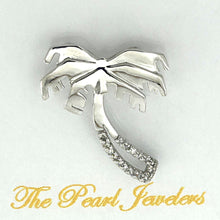 Load image into Gallery viewer, 14k Solid White Gold Coconut Tree Diamond Pendant Necklace