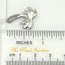 Load image into Gallery viewer, 14k Solid White Gold Coconut Tree Diamond Pendant Necklace