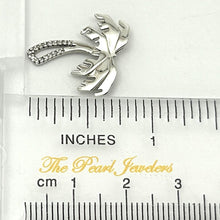 Load image into Gallery viewer, 14k Solid White Gold Coconut Tree Diamond Pendant Necklace