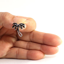 Load image into Gallery viewer, 14k Solid White Gold Coconut Tree Diamond Pendant Necklace