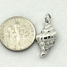 Load image into Gallery viewer, 14k Solid White Gold Conch Diamond Pendant Necklace