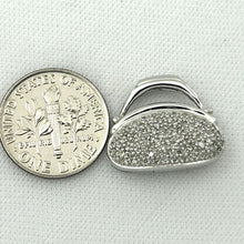 Load image into Gallery viewer, 14k Solid White Gold Diamond Open Heart Pendant Necklace