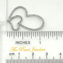 Load image into Gallery viewer, 14k Solid White Gold Heart in Heart Diamond Pendant Necklace